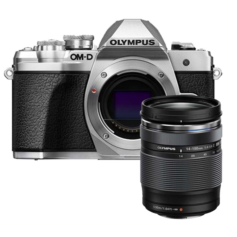 Olympus OM-D E-M10 mark III zilver + 14-150mm II ED zwart Olympus OM-D E-M10 mark III zilver + 14-150mm II ED zwart