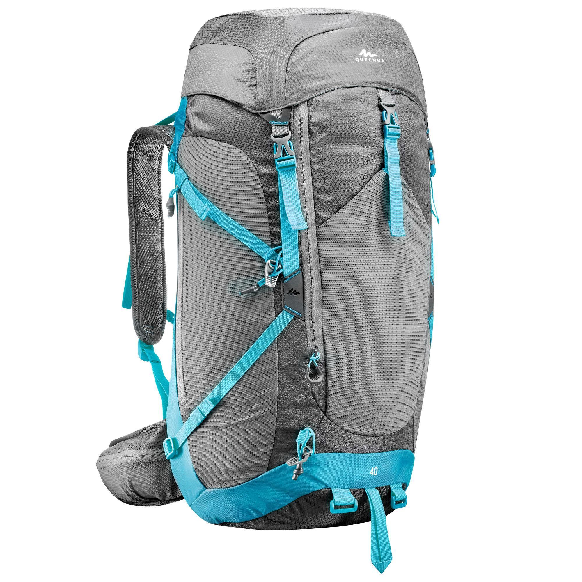 Wandelrugzak-bergen-MH500-40-liter-voor-dames-grijs-blauw